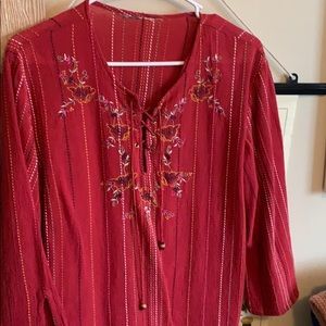 Really cute red tunic top